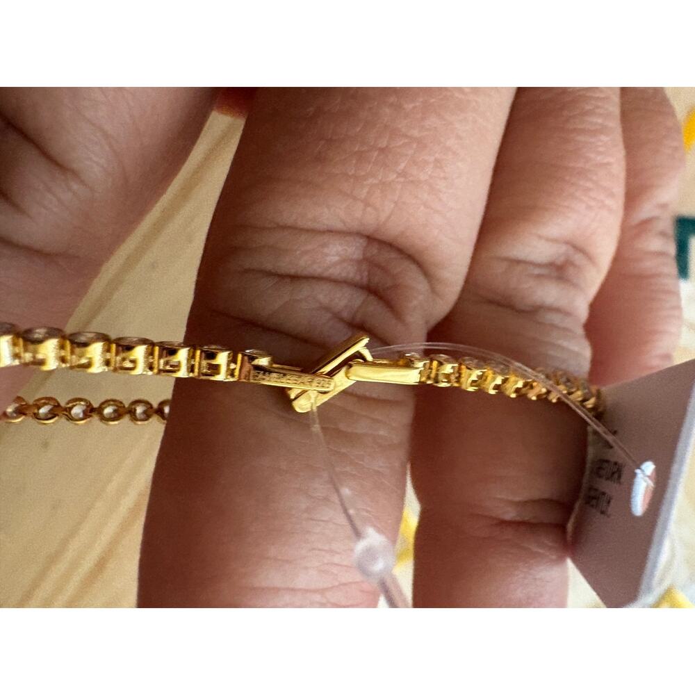 Baublebar Amalie Tennis Bracelet Gold Plated Crystal - Picture 4 of 7